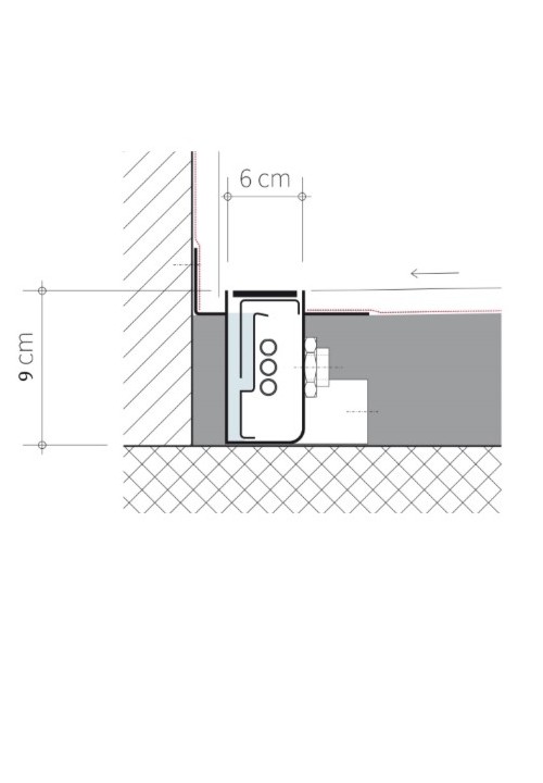 Douchegoot warmtewisselaar Joulia, 9cm hoog, wandmodel